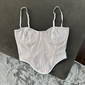 White Fox Boutique Take A Chance Bustier / Corset top - White